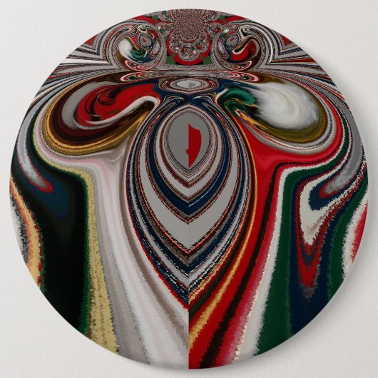 Kerst Retro Textuur Abstracte Art Print Ronde Button 6,0 Cm (Voorkant)