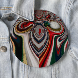 Kerst Retro Textuur Abstracte Art Print Ronde Button 6,0 Cm