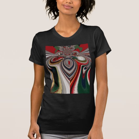 Kerst Retro  Textuur Abstracte Art Print T-shirt (Voorkant)