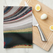 Kerst Retro Textuur Abstracte Art Print Theedoek (Quarter Fold)