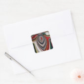 Kerst Retro  Textuur Abstracte Art Print Vierkante Sticker (Envelop)