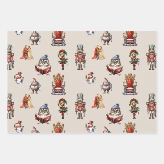 Kerst Retro Vinted Fairycore Inpakpapier Vel (Voorkant 3)