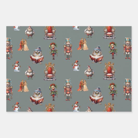 Kerst Retro Vinted Fairycore Inpakpapier Vel (Voorkant 2)