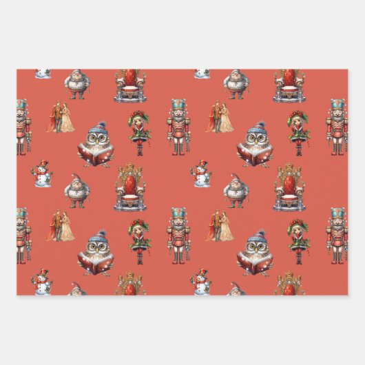 Kerst Retro Vinted Fairycore Inpakpapier Vel (Voorkant)