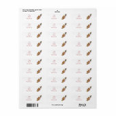 Kerst Reuzenkoek Adreslabel Etiket (Full Sheet)
