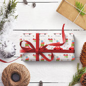 Kerst rijden naar huis inpakpapier