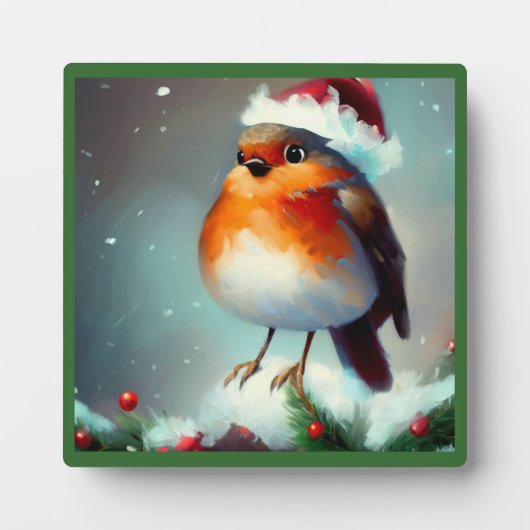 Kerst Robin 1 Fotoplaat (Voorkant)