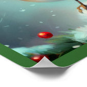 Kerst Robin 1 Poster (Hoek)