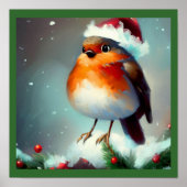 Kerst Robin 1 Poster (Voorkant)