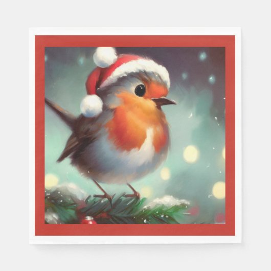 Kerst Robin 2 Servet (Voorkant)