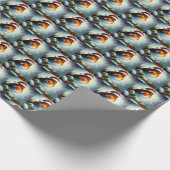 Kerst Robin 3 Cadeaupapier (Hoek)