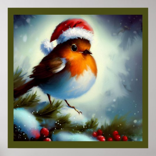 Kerst Robin 3 Poster (Voorkant)