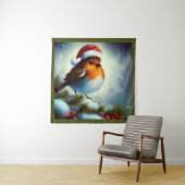 Kerst Robin 3 Wandkleed (In situ)