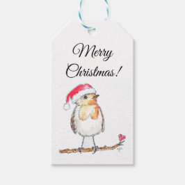 Kerst Robin Cadeaulabel