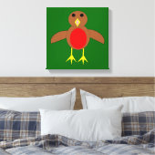 Kerst Robin Canvas Print (Insitu (Slaapkamer))
