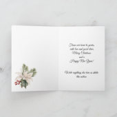 Kerst Robin en Holly Kaart (Binnen)