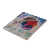 Kerst Robin Keramische Tegel Tegeltje (Zijkant)