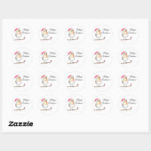 Kerst Robin Ronde Sticker (Vel)