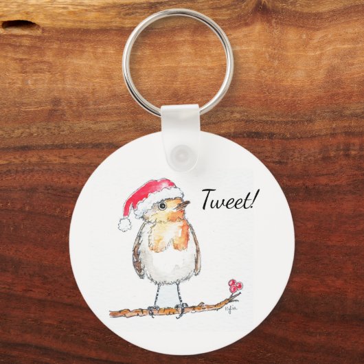 Kerst Robin Sleutelhanger (Achterkant)