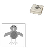 Kerst Robin Wood Art Stamp Rubberstempel (Gestempeld)