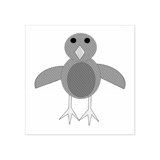 Kerst Robin Wood Art Stamp Rubberstempel (Afrduk)