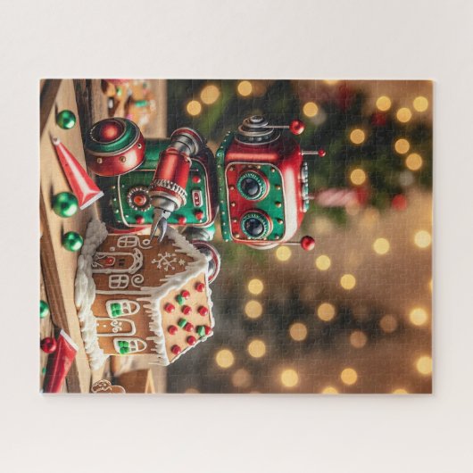 Kerst Robot Puzzel (Horizontaal)