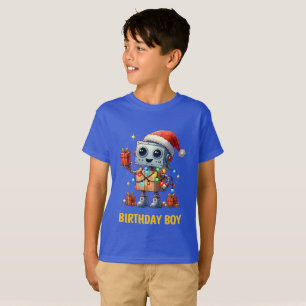 Kerst Robot Verjaardag Jongen Persoonlijke T-Shirt