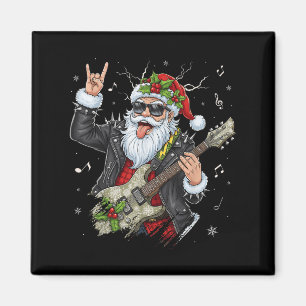 Kerst Rock & amp; Roll Santa Claus Gitaarspeler Magneet