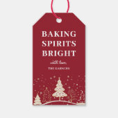 Kerst Rode Bakgeesten  Cadeaulabel (Voorkant)