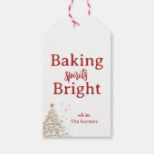 Kerst Rode Bakgeesten Cadeaulabel (Voorkant)