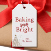 Kerst Rode Bakgeesten Cadeaulabel