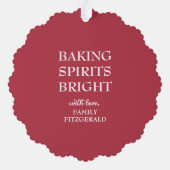 Kerst Rode Bakgeesten Ornament Kaart (Achterkant)