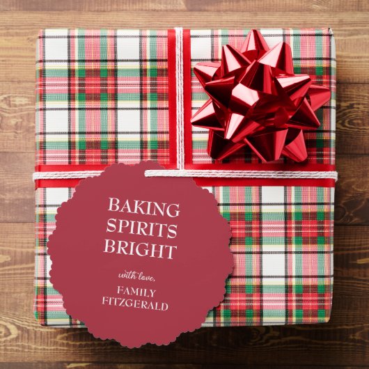 Kerst Rode Bakgeesten Ornament Kaart (Insitu (Geschenk))