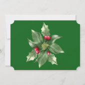 Kerst Rode Berry PineCone repetitie diner Kaart (Achterkant)