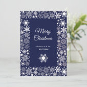 Kerst Rode Bes Krans Uitnodiging (Staand voorkant)