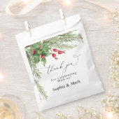 Kerst rode bessen bruiloft bedankzakje (Geknipt)