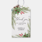 Kerst rode bessen bruiloft cadeau Label Cadeaulabel (Voorkant)