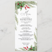 Kerst Rode bessen Bruiloft Menu (Voorkant)