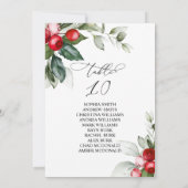 Kerst Rode bessen & groen tafel nummer 10 Kaart (Achterkant)