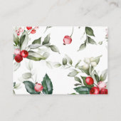 Kerst rode bessen groene luier Raffle Kaart (Achterkant)