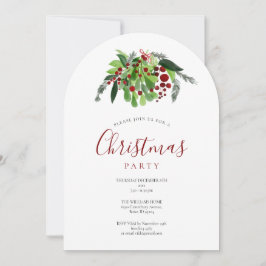 Kerst Rode Bessen Vakantie Feest Boog Kaart