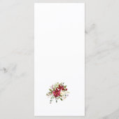Kerst Rode Bloemen Kunst Menu (Achterkant)