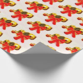 Kerst rode bogen cadeaupapier (Hoek)