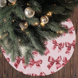 Kerst rode boog op roze achtergrond kerstboom rok