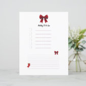 Kerst rode boog planner pagina (Staand voorkant)