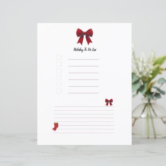 Kerst rode boog planner pagina (Staand voorkant)