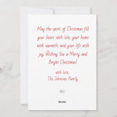 Kerst Rode Boom Lijn Kunst Minimalistisch Feestdagenkaart (Achterkant)