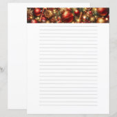  Kerst Rode Decor Stationery (Voorkant / Achterkant)