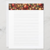 Kerst Rode Decor Stationery (Voorkant)