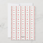 Kerst Rode Deur Monogram Foto Grandmillennial Feestdagenkaart (Achterkant)